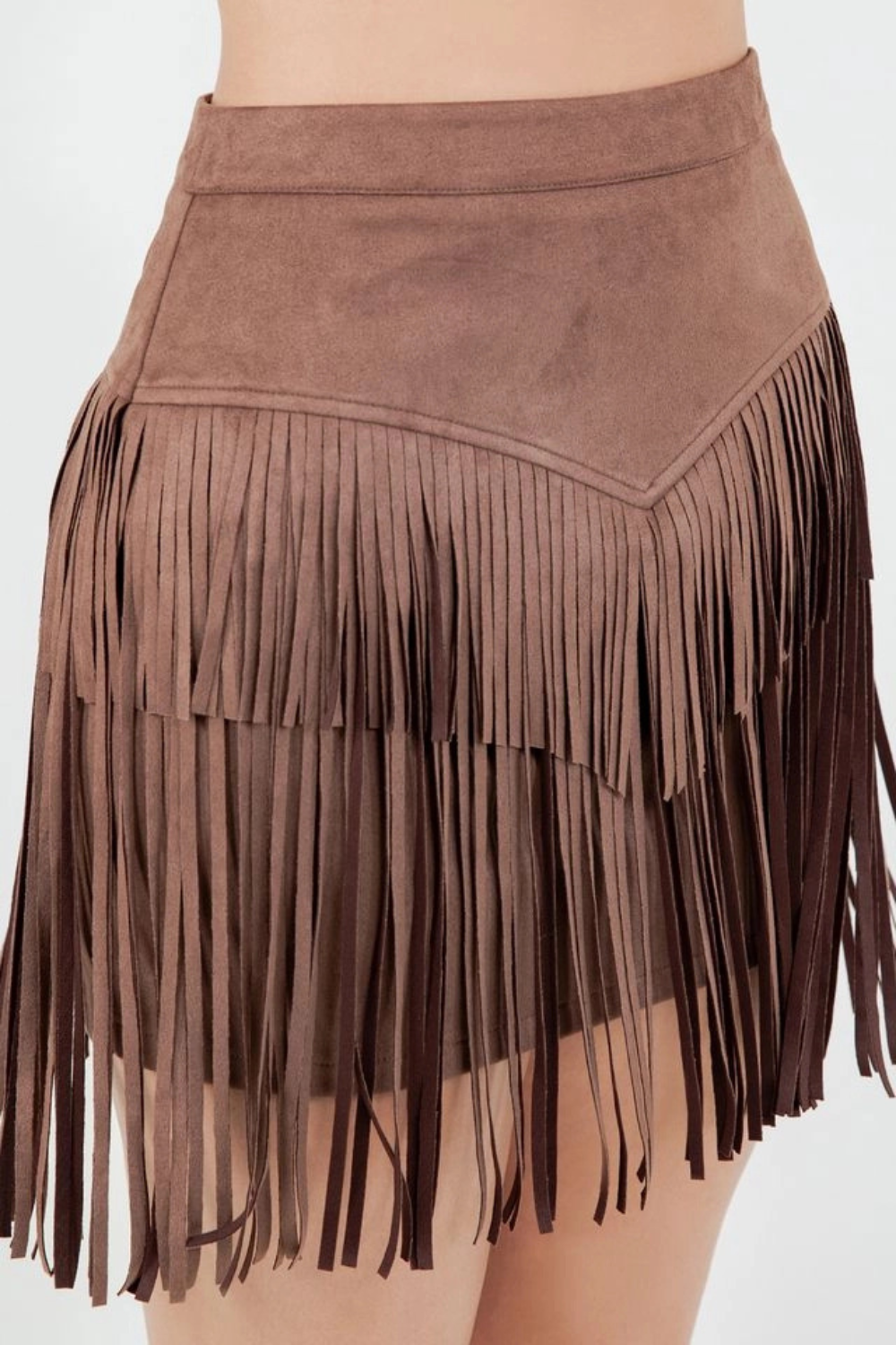 Sasha Fringe Mini Skirt, Chocolate | West of Texas Sasha Fringe Mini Skirt, Chocolate | West of Texas