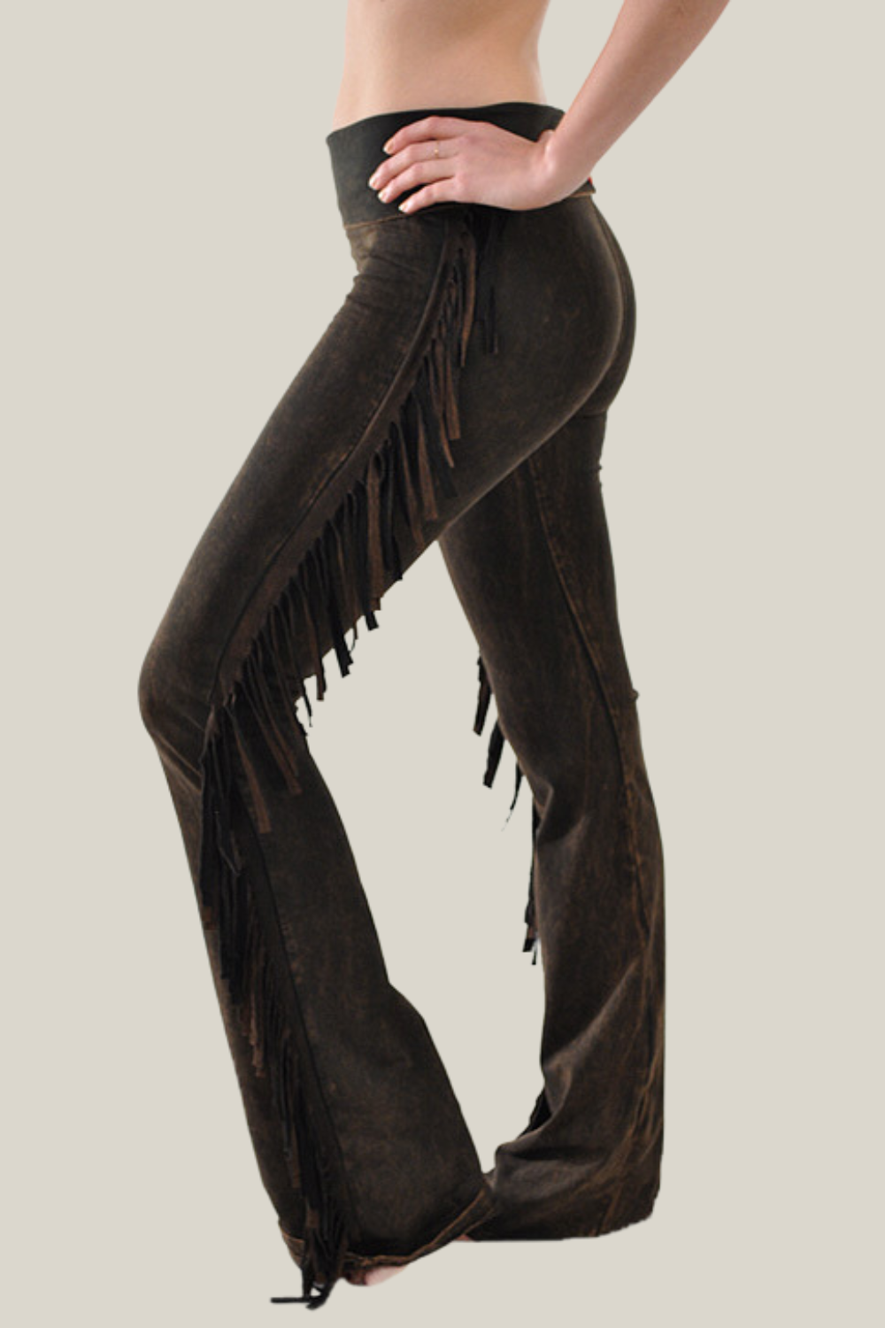 Fringe yoga pants deals