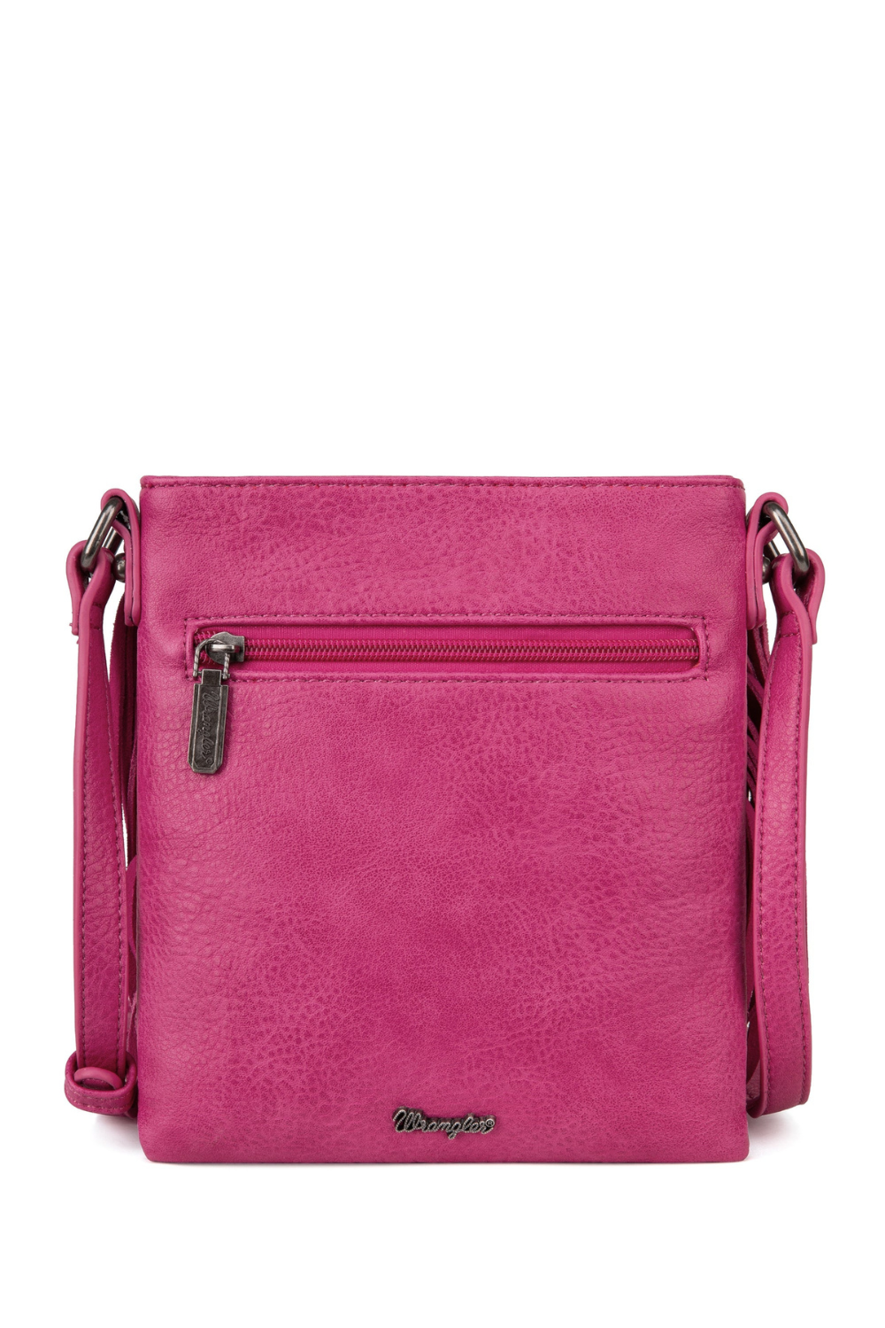 Wrangler Denim & Hot Pink Fringe Crossbody Bag